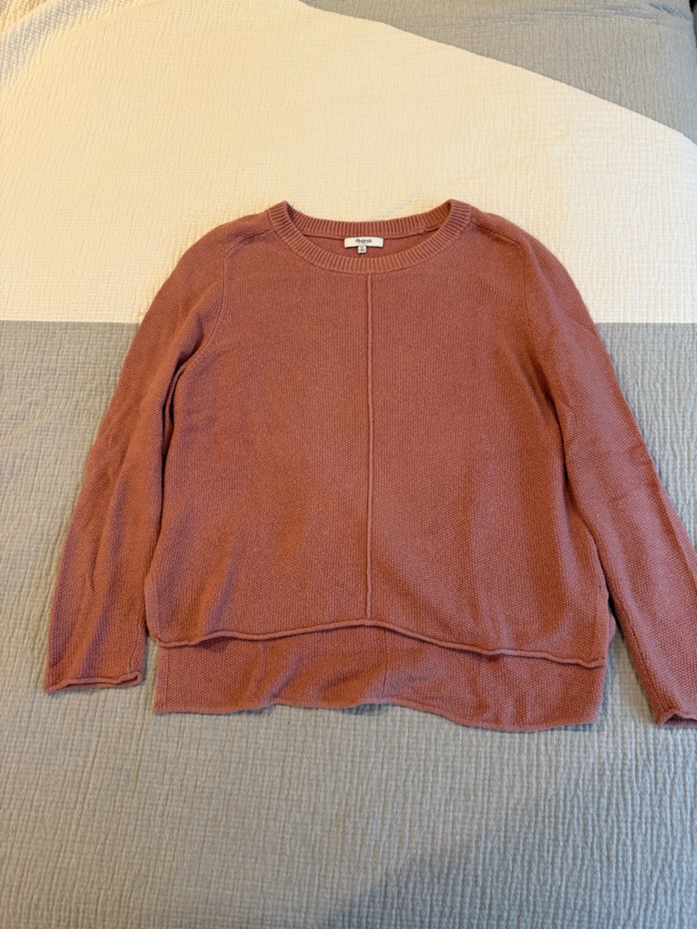Madewell Pink Crewneck Sweater